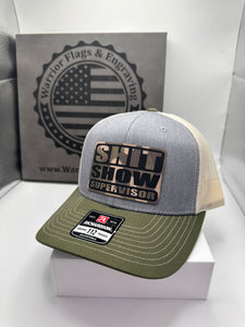 S#%! Show Supervisor Hat - Green with camo patch