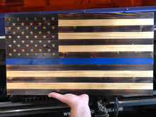Load image into Gallery viewer, Thin Blue Line Warrior Flag
